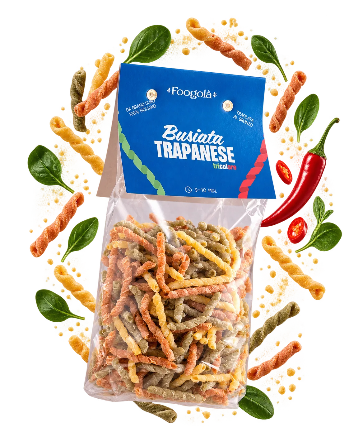 Busiata Trapanese Tricolore