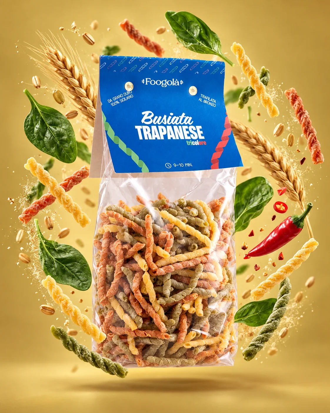 Busiata Trapanese Tricolore